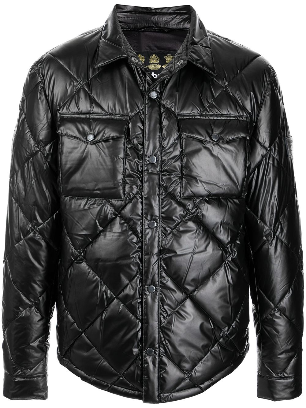 quilted long-sleeved jacket - 1