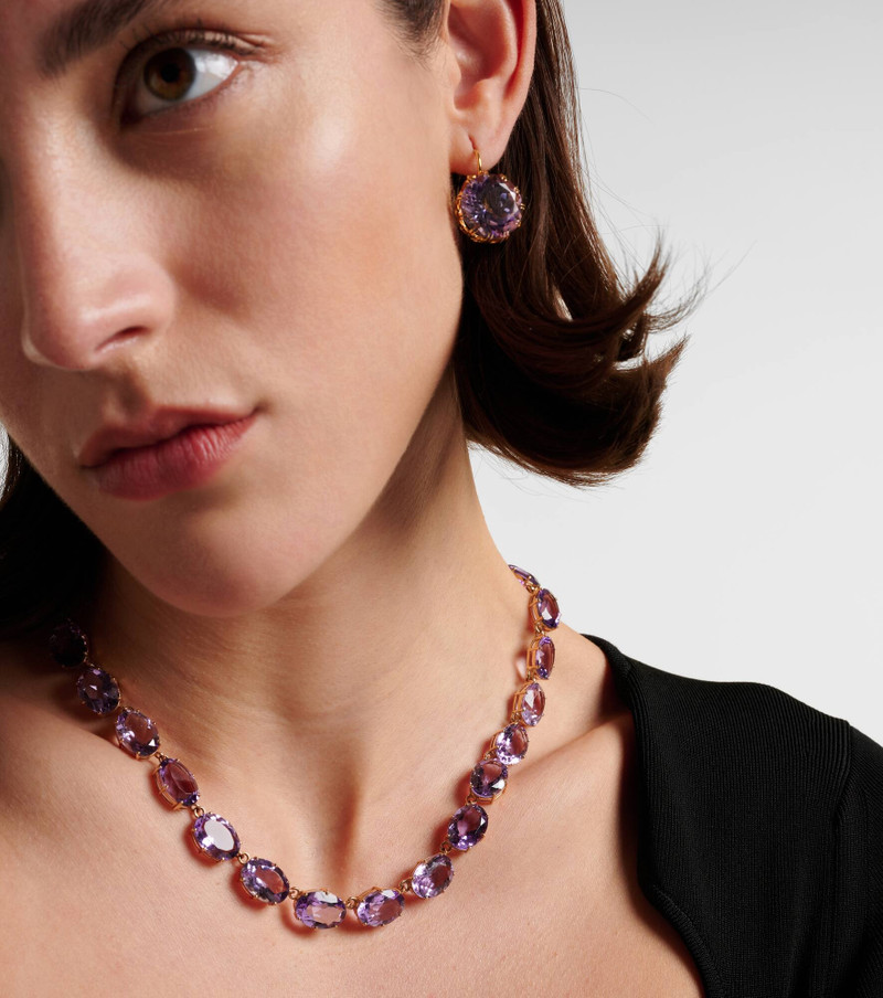 ILEANA MAKRI 18kt and 14kt gold necklace with amethysts outlook