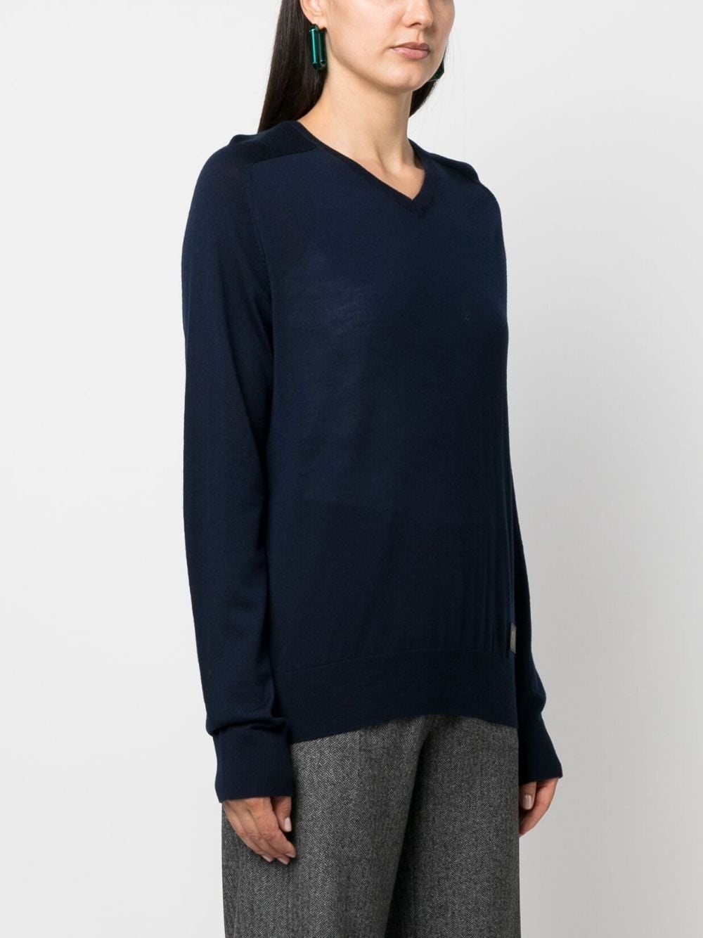 logo-patch virgin-wool jumper - 3