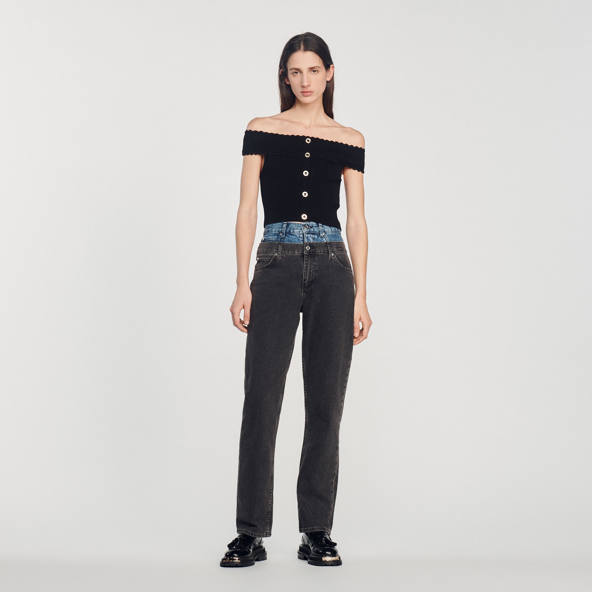 Cropped knit top - 3