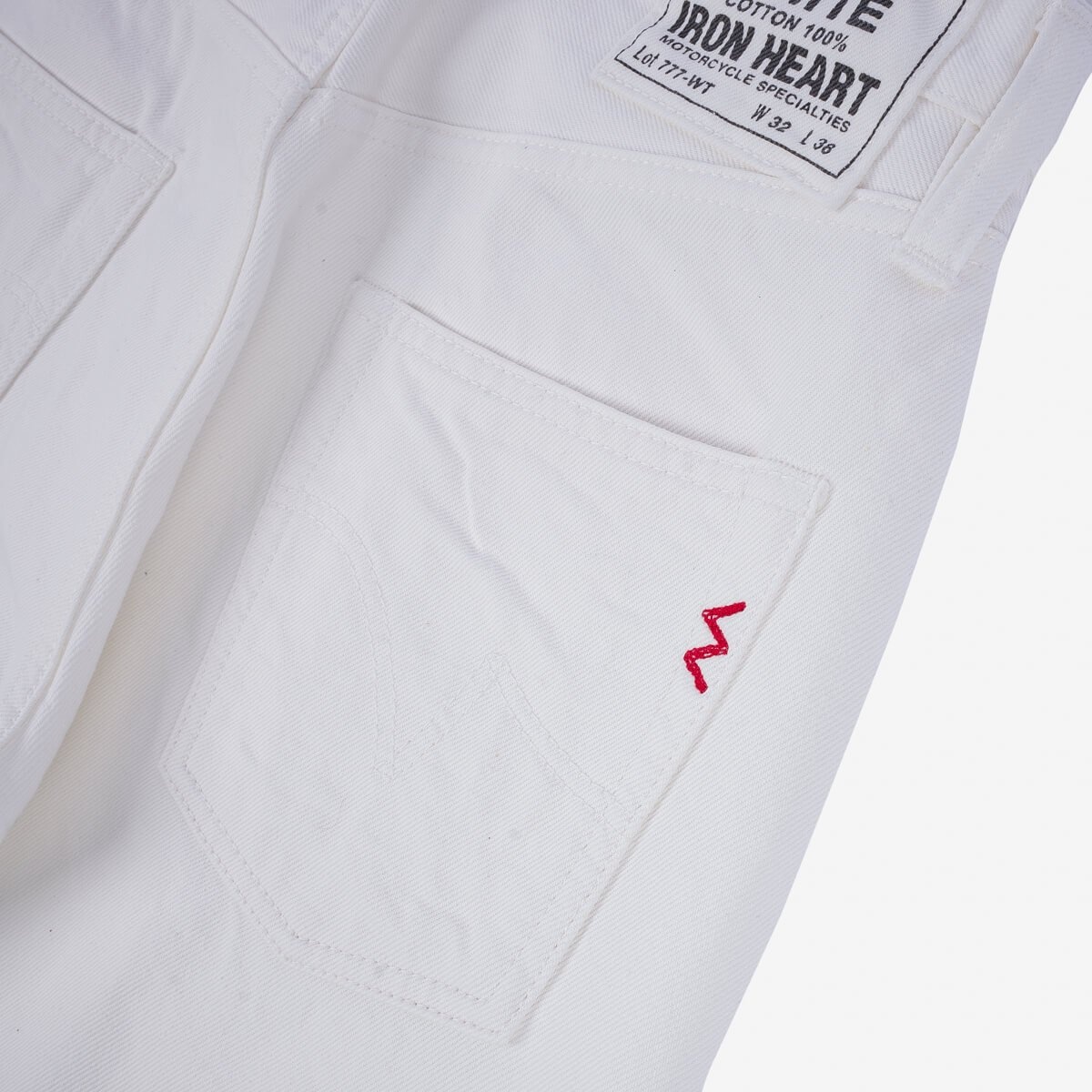 IH-777-WT 13.5oz Denim Slim Tapered Cut Jeans - White - 9