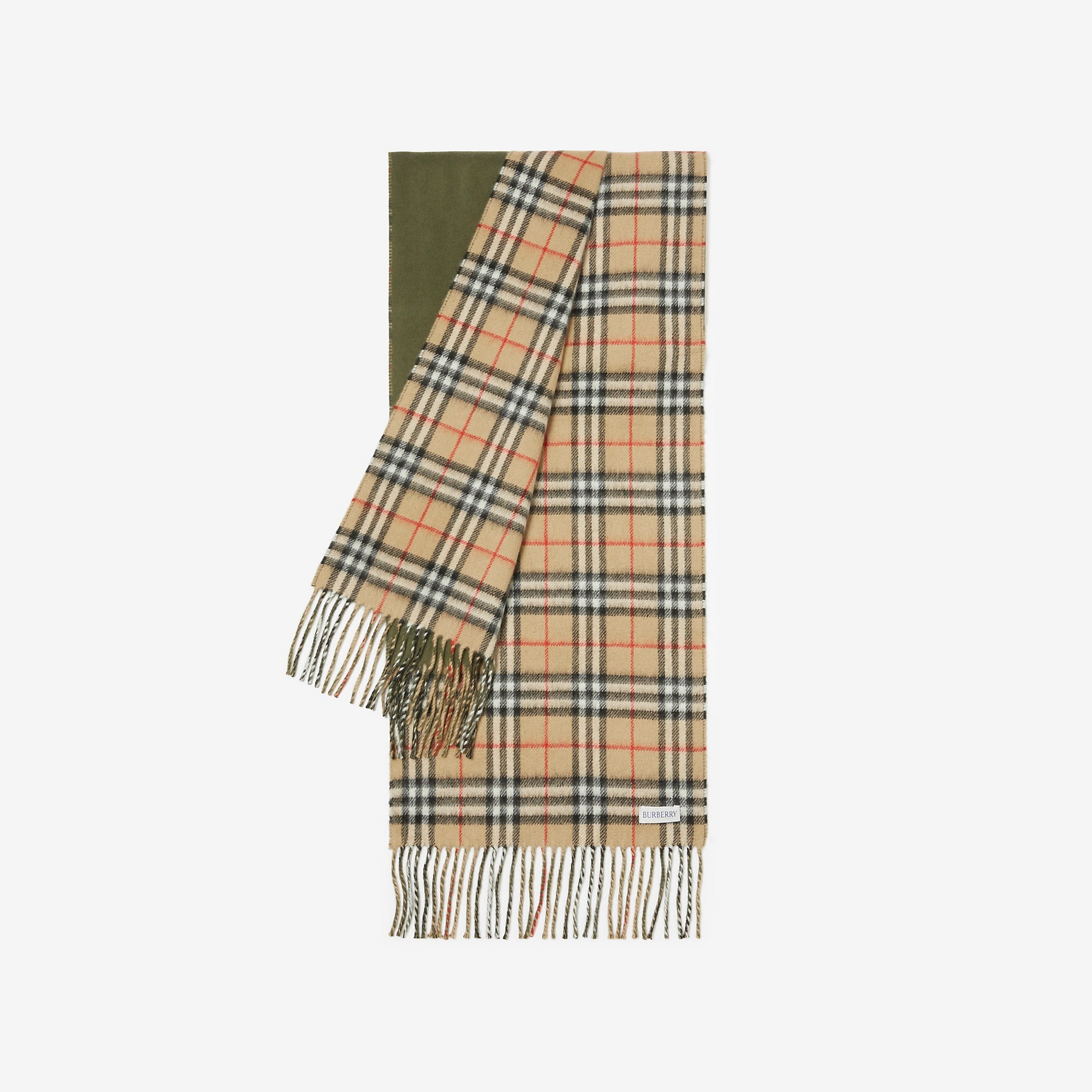 Check Cashmere Reversible Scarf - 3