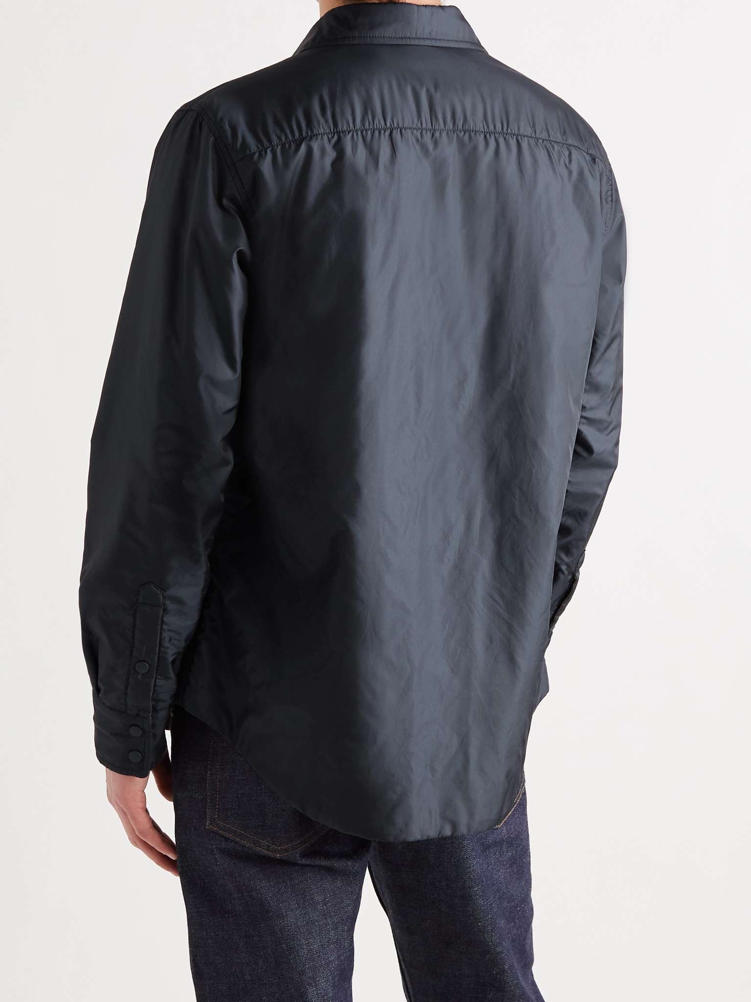 Reversible Nylon and Twill Overshirt - 4