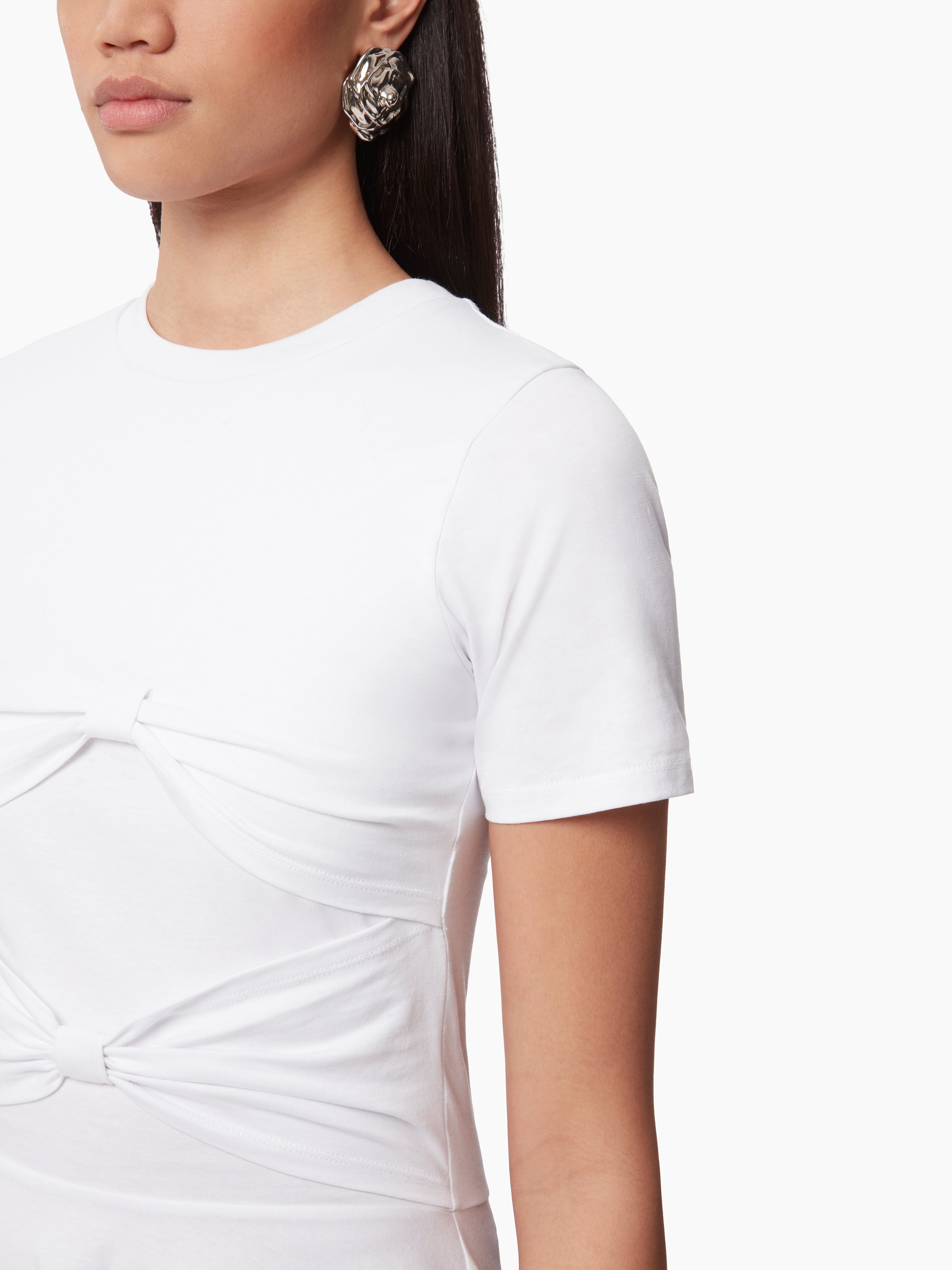 NINA RICCI PEPLUM T-SHIRT WITH BOW DETAIL | REVERSIBLE