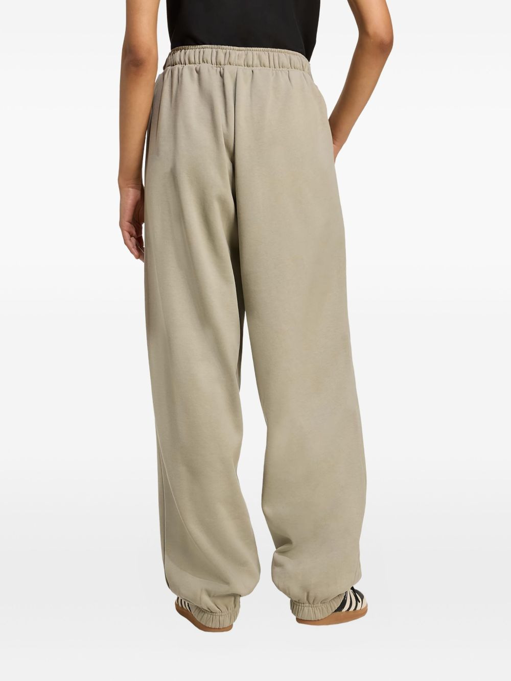 tie-waist embroidered track pants - 3