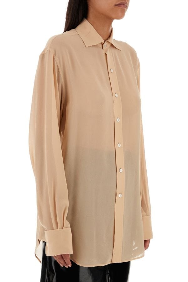 Maison Margiela Woman Skin Pink Crepe Shirt - 3