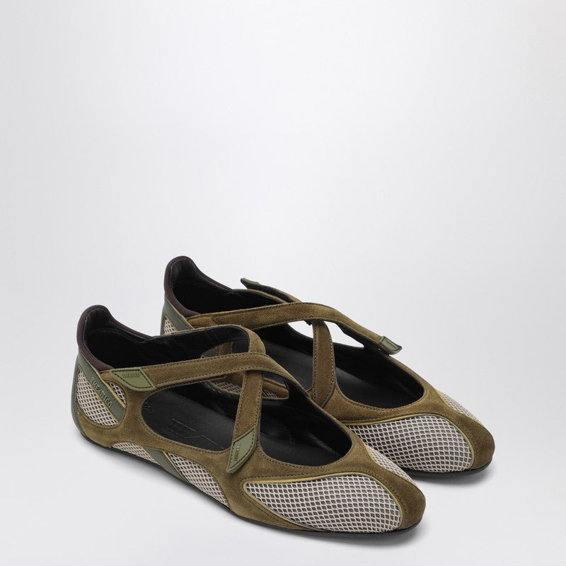 The Attico Ballerina Flat Floor 01 Army Green Women - 1