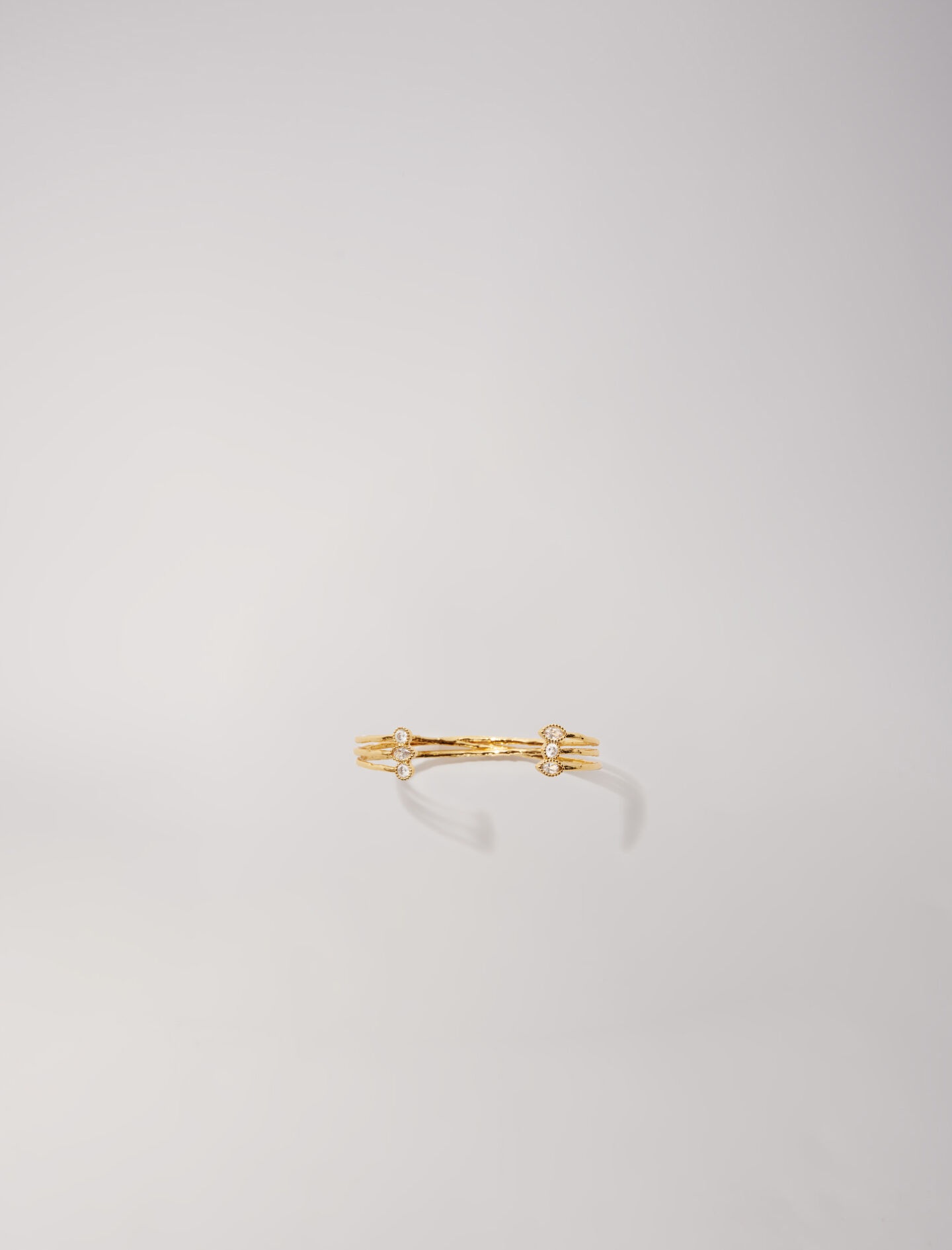 Gold-plated recycled brass bracelet - 6