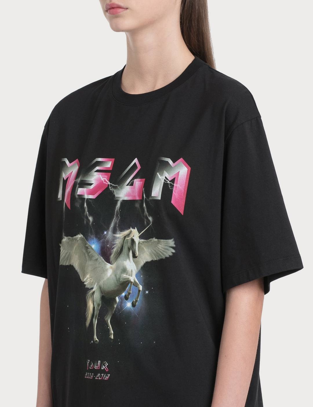 Winged Horse And Logo Print T-Shirt - 3