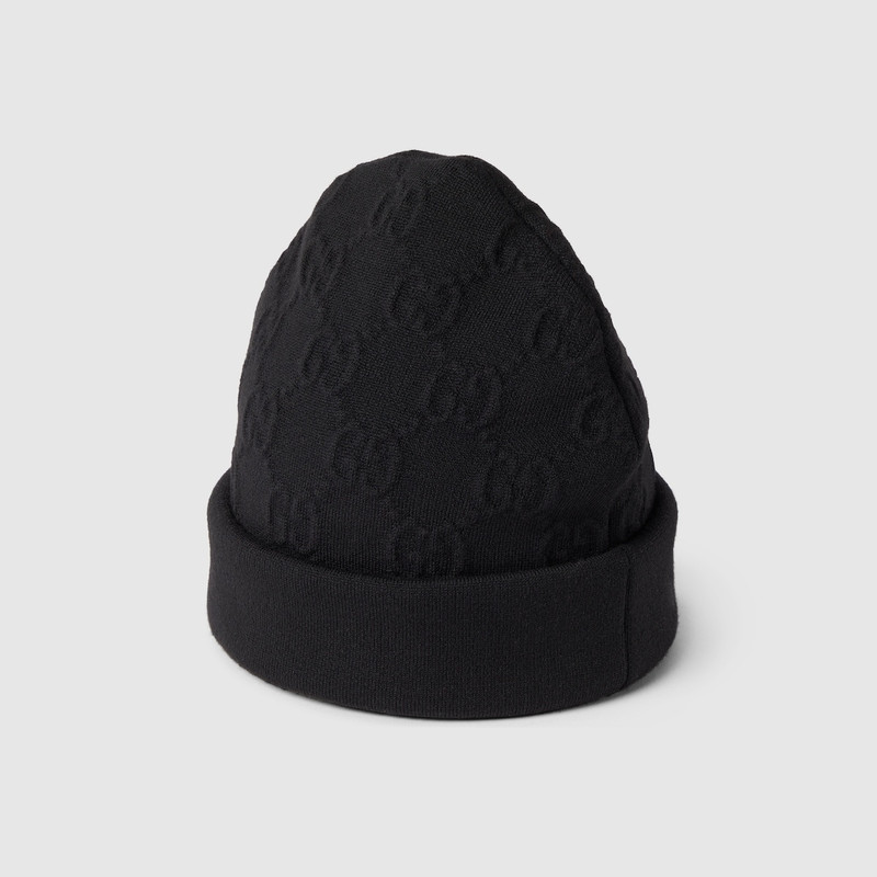 GG wool blend jacquard hat 3