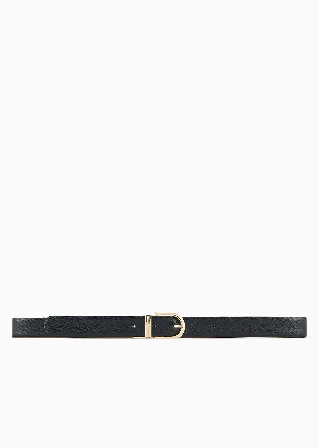 Deer-print and Palmellato leather reversible belt - 3