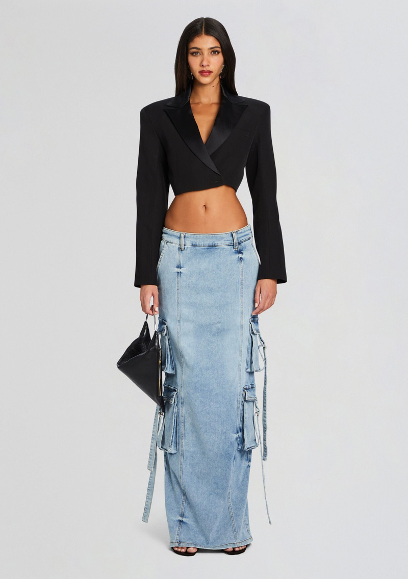 CERISE CARGO DENIM SKIRT 2