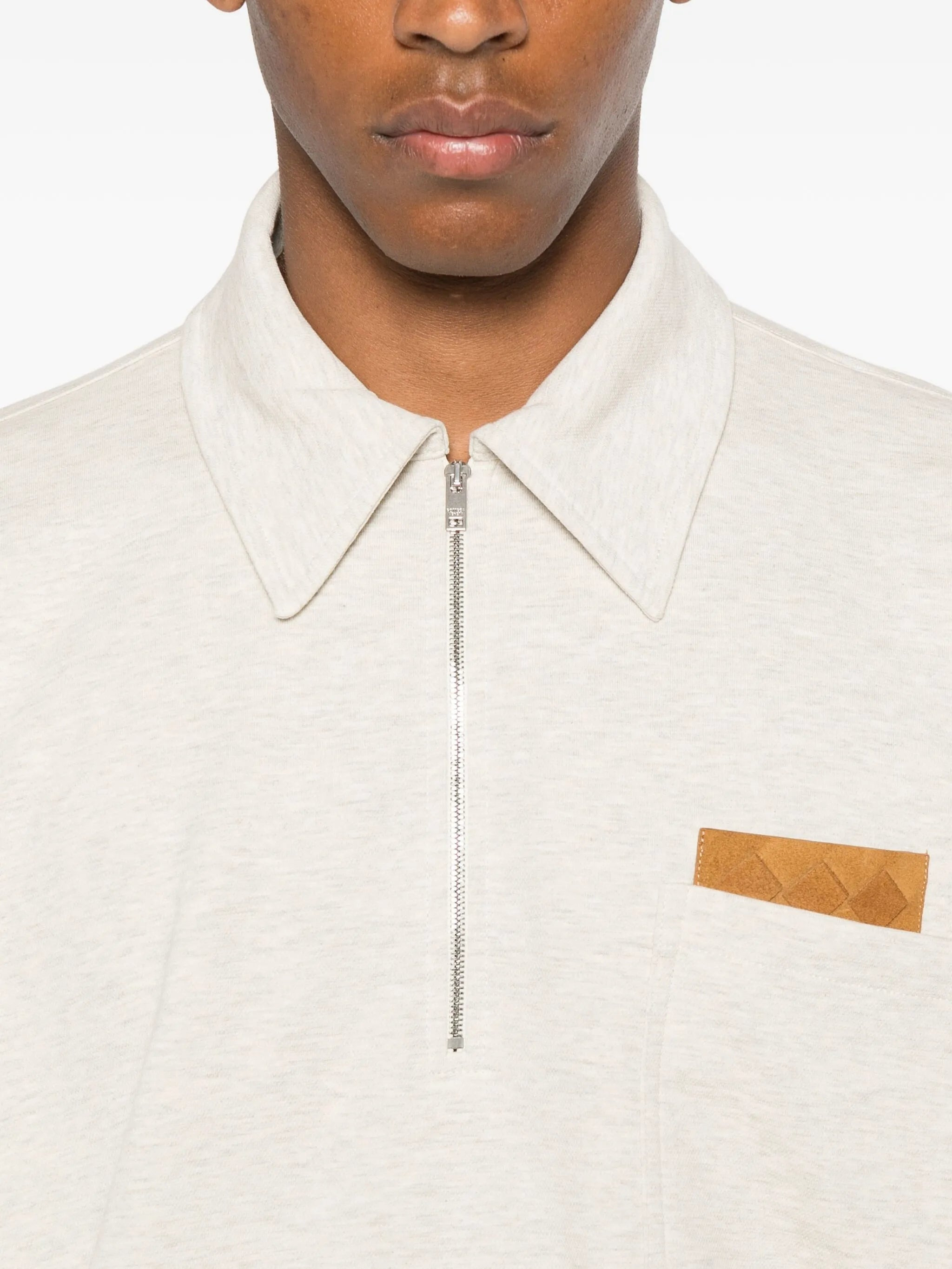 mélange-effect polo shirt - 4