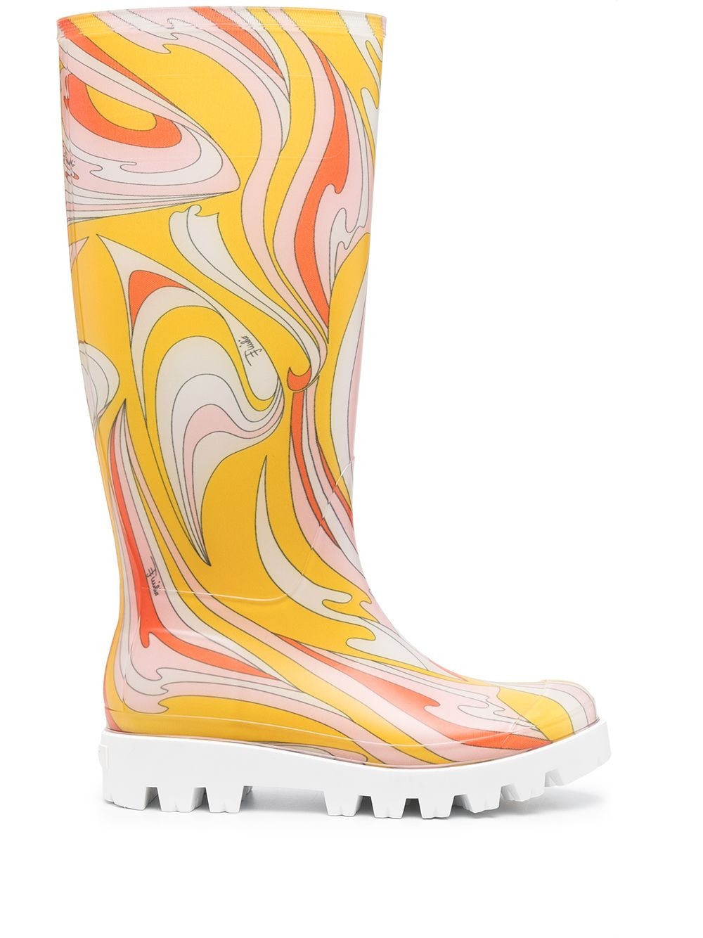 abstract-print rain boots - 1