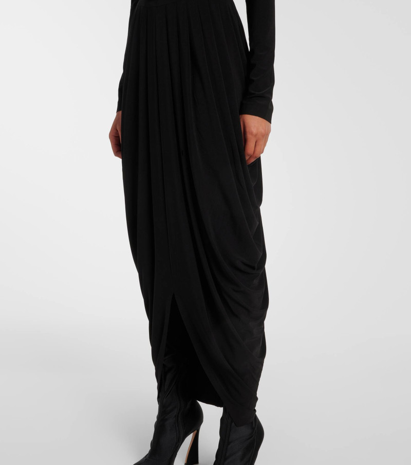 Draped turtleneck midi dress 5