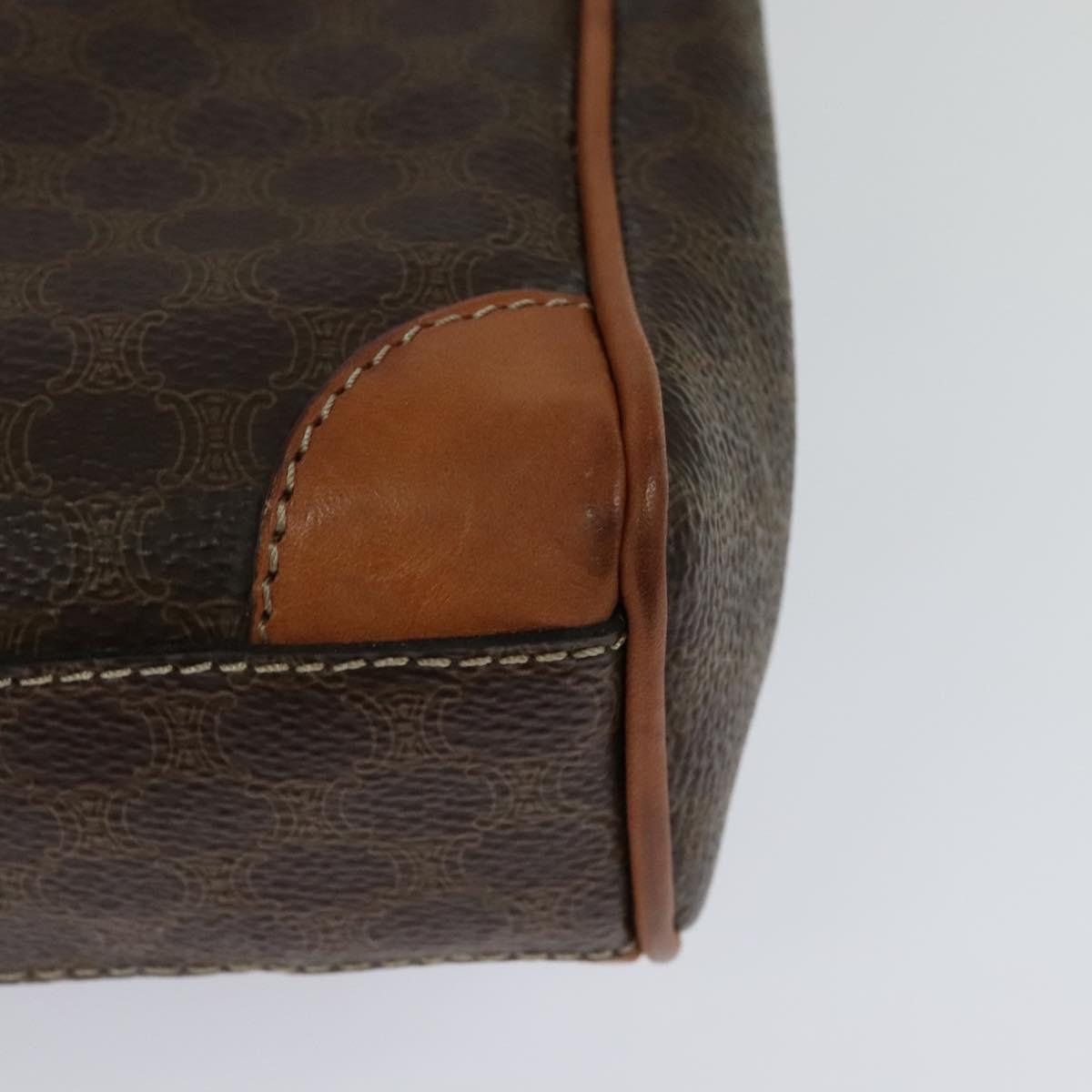 CELINE Macadam Canvas Shoulder Bag Pvc Brown Gold - 13