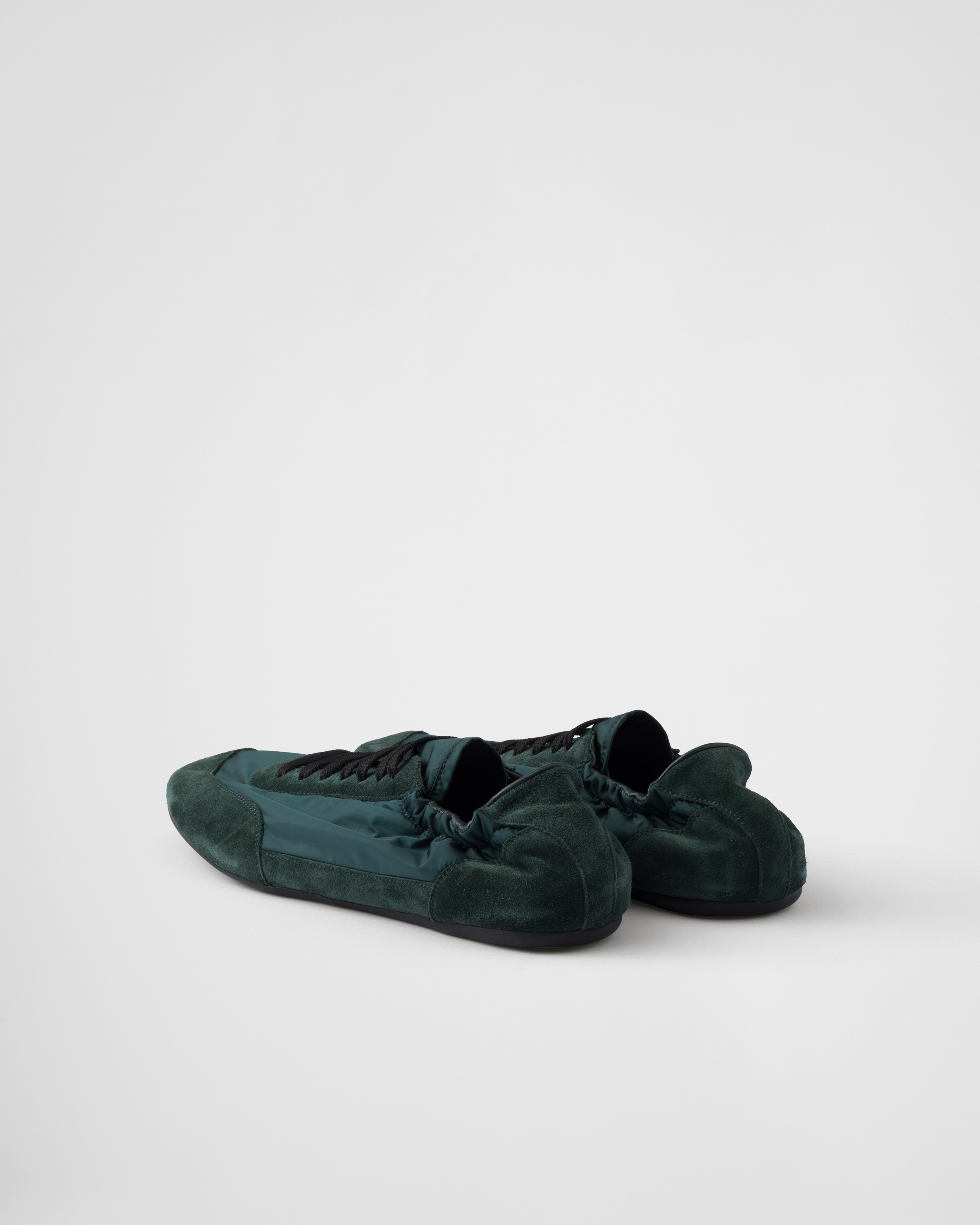 Collapse Re-Nylon and suede elasticized sneakers - 5