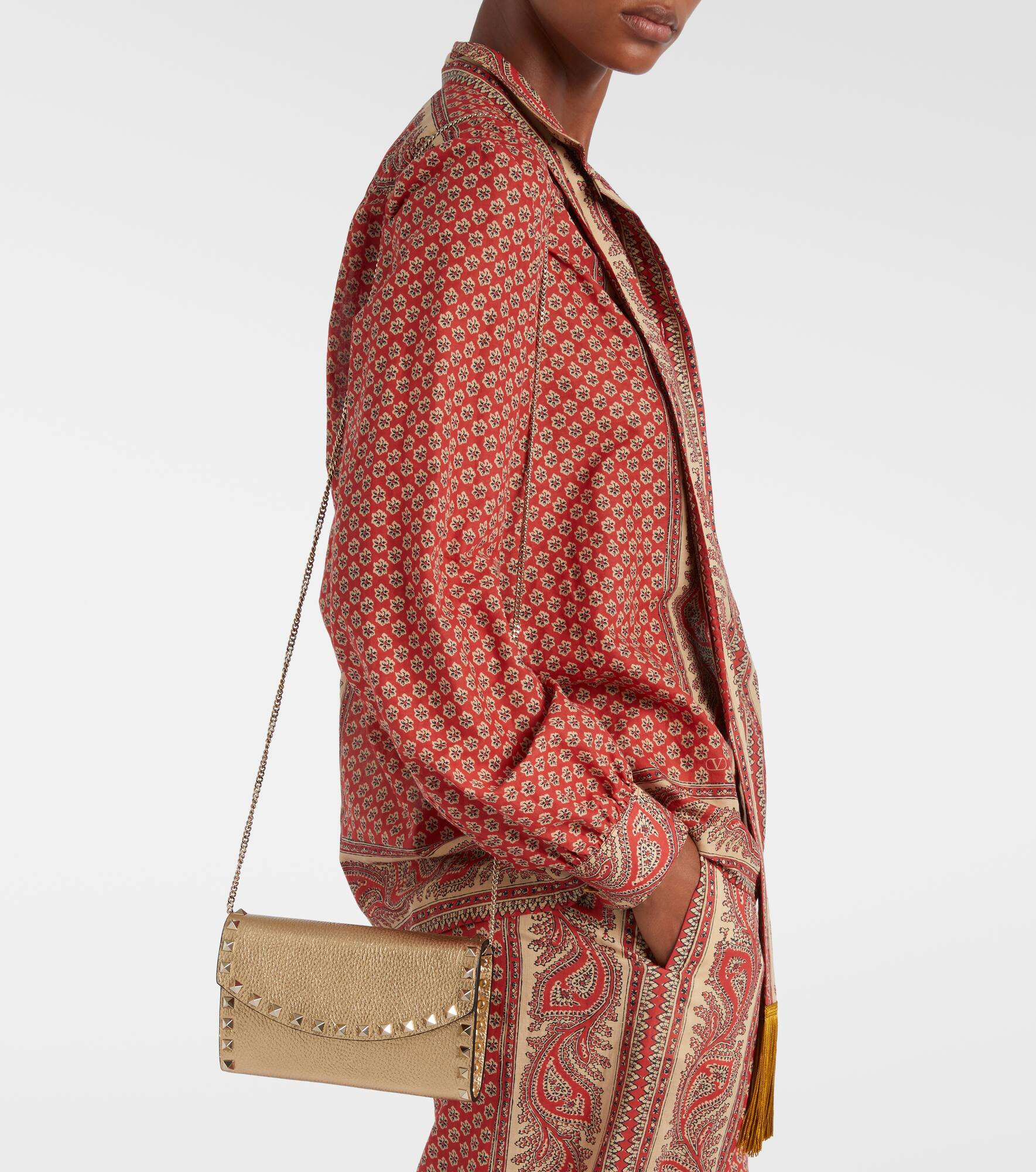Rockstud Small leather shoulder bag - 7