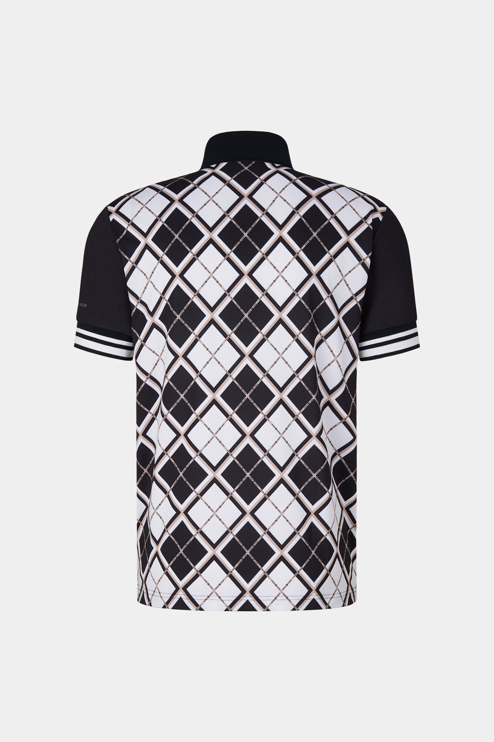 Richard Functional polo shirt in Black/White/Beige - 5