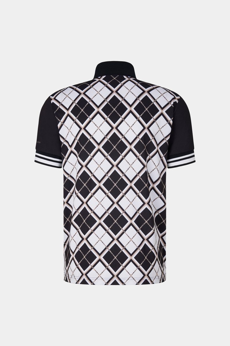 BOGNER Richard Functional polo shirt in Black/White/Beige outlook