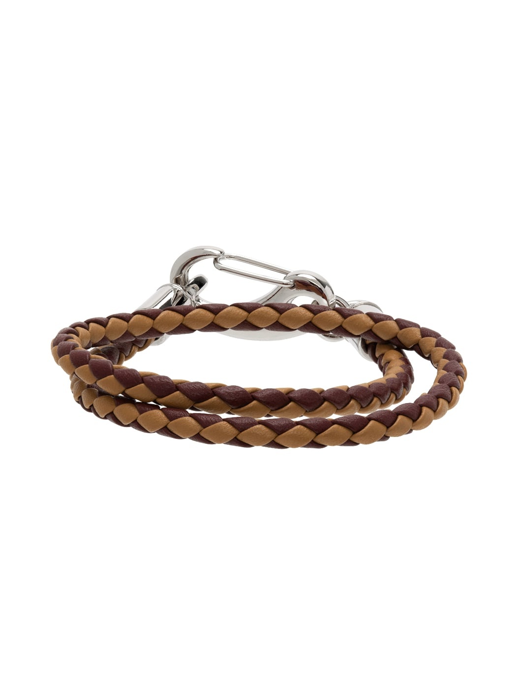 Brown Double Wrap Braided Bracelet - 4