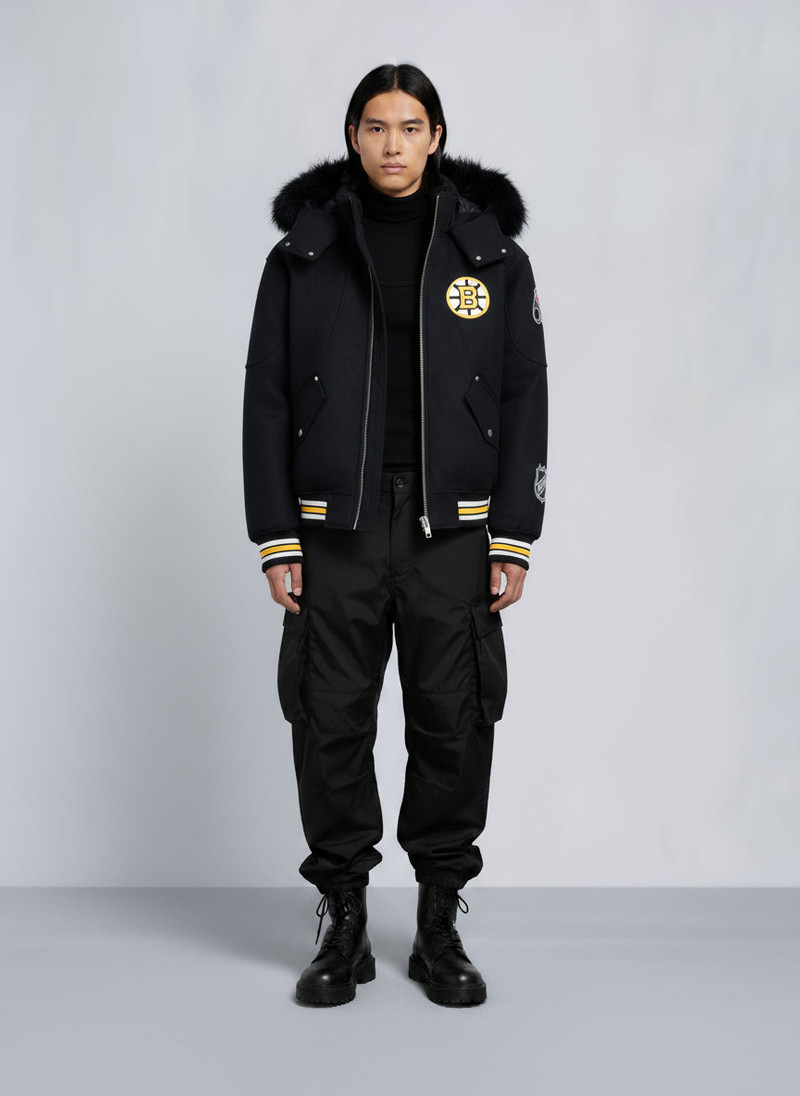 MOOSE KNUCKLES NHL X MOOSE KNUCKLES BRUINS BOMBER JACKET outlook