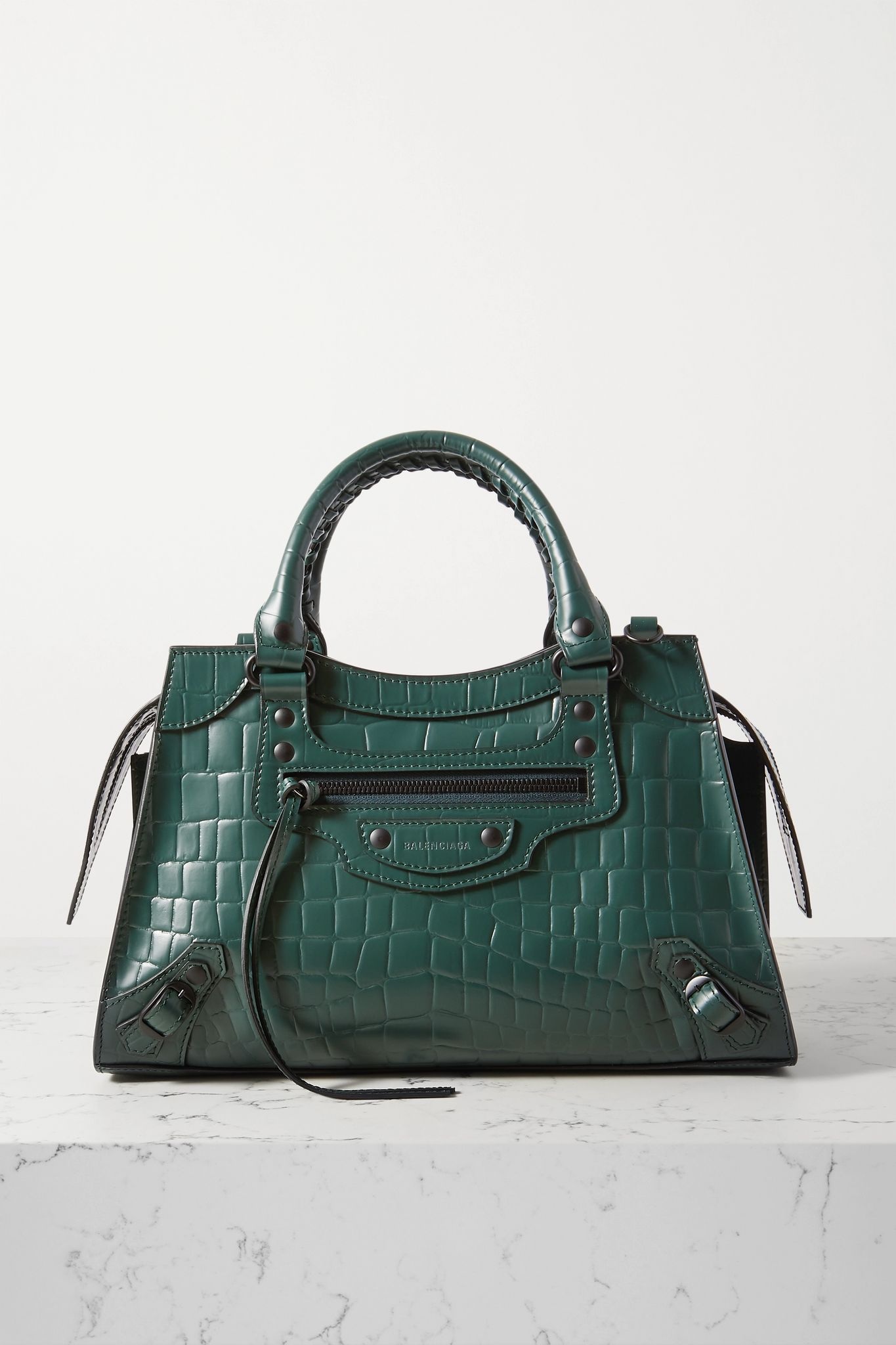 Classic City small croc-effect leather tote - 1