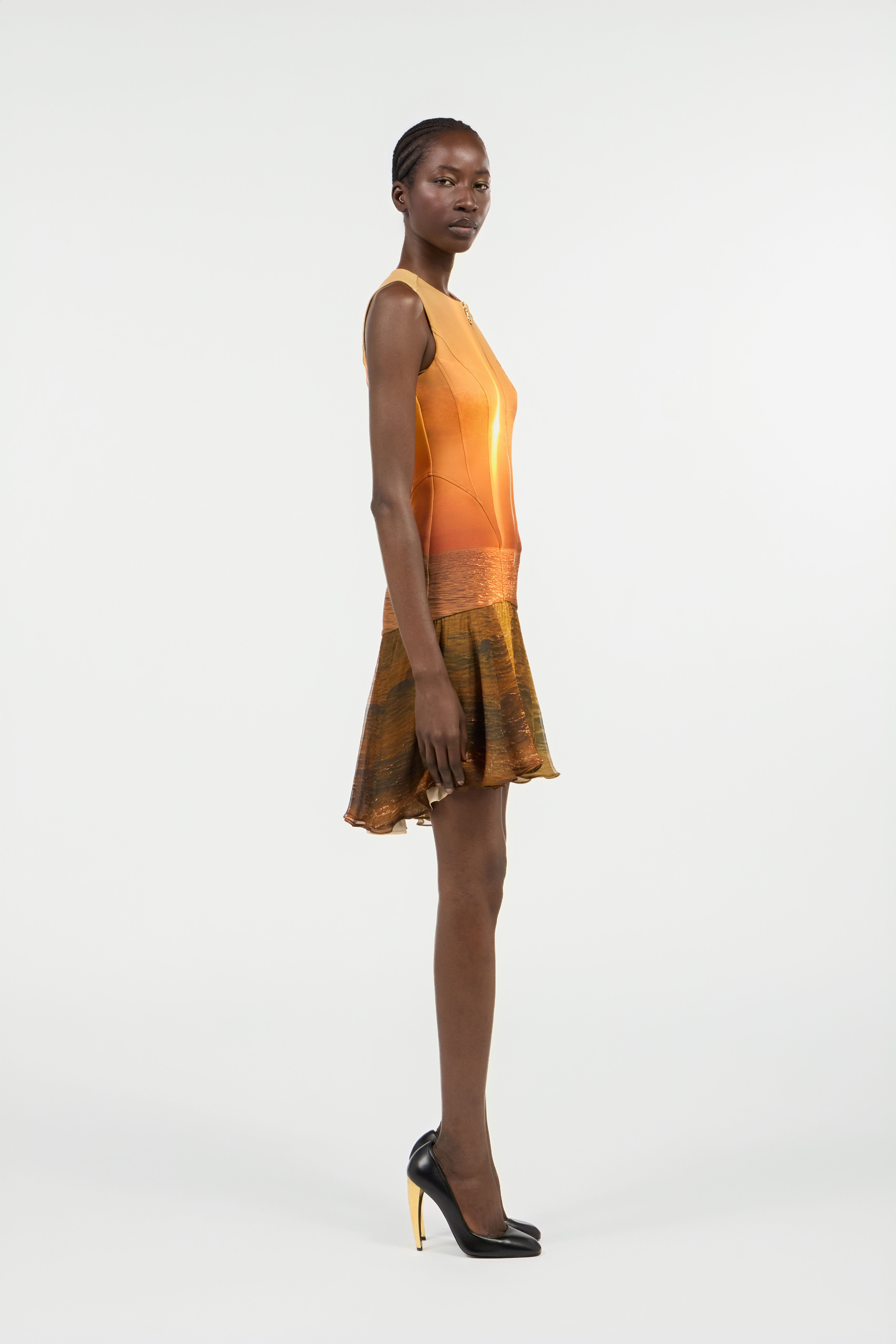 Sunset Print Short Dress - 3