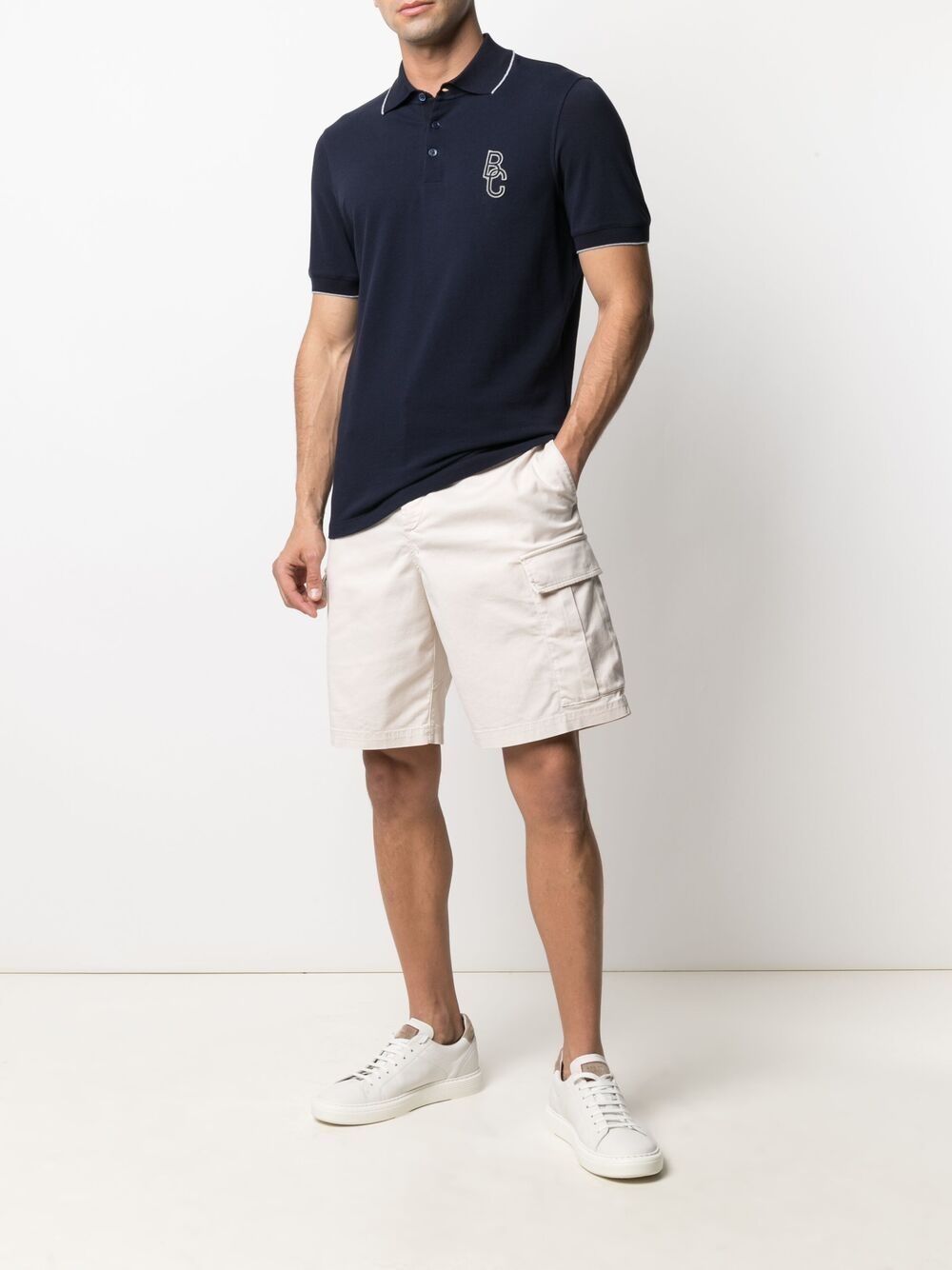 initial patch polo shirt - 2