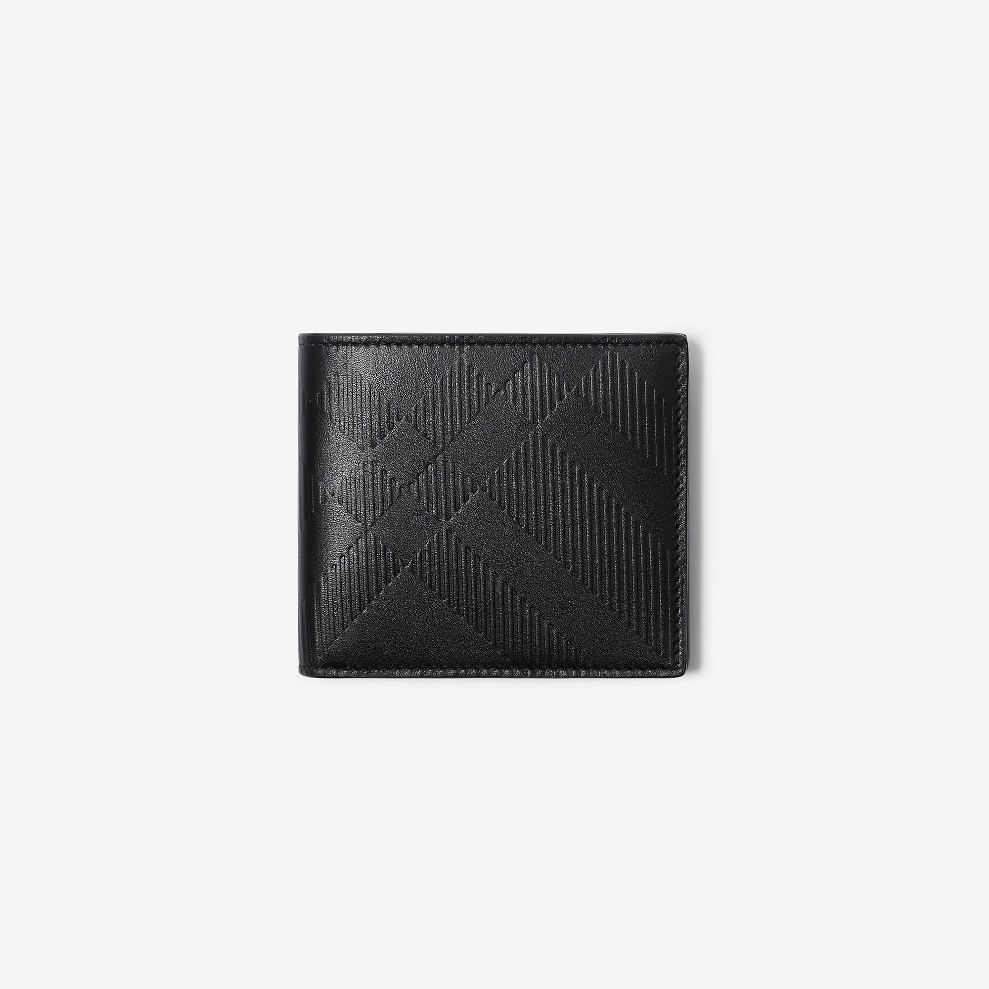 Check Leather Bifold Wallet - 1