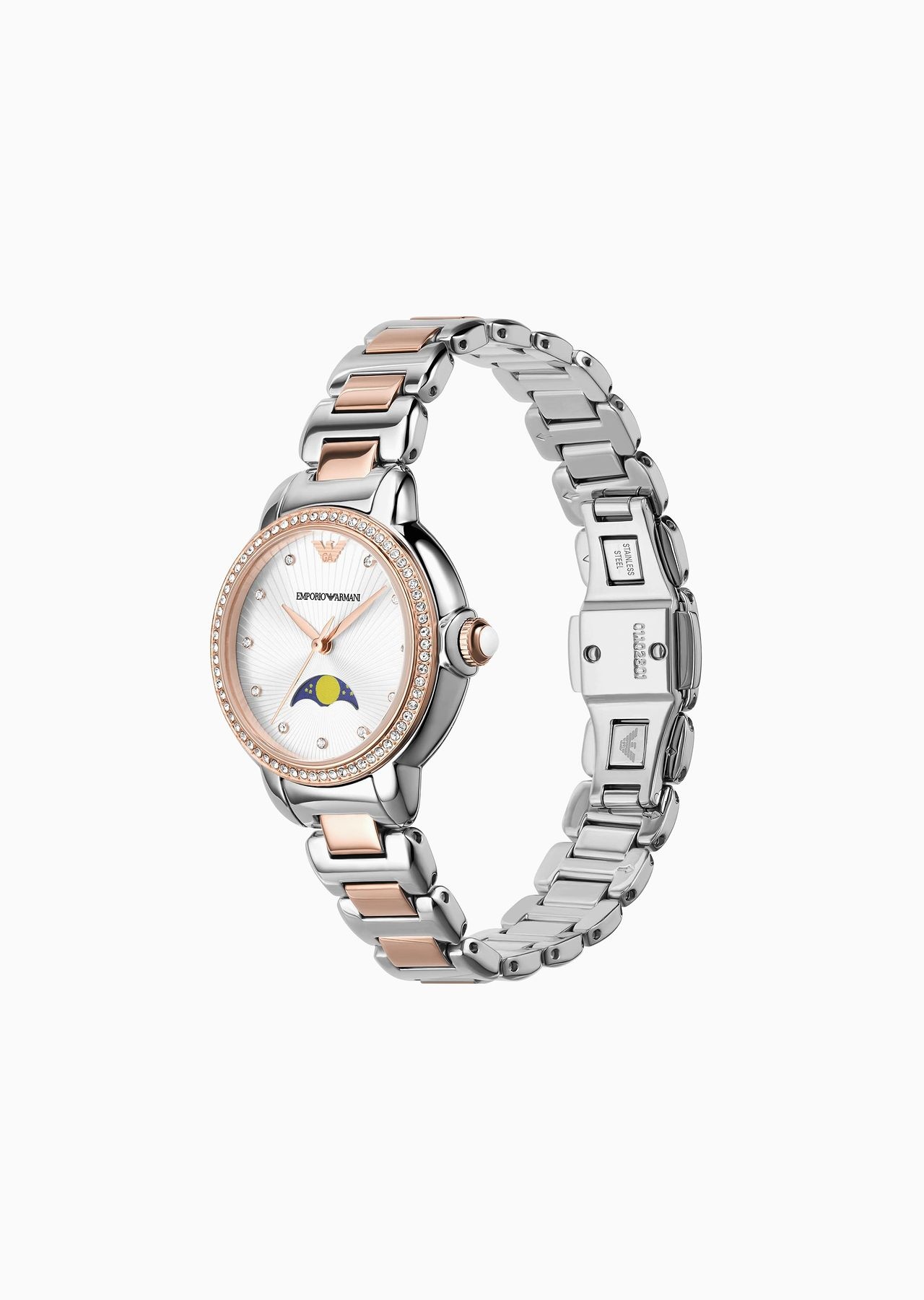 Three-Hand Moonphase Two-Tone Stainless Steel Watch - 2