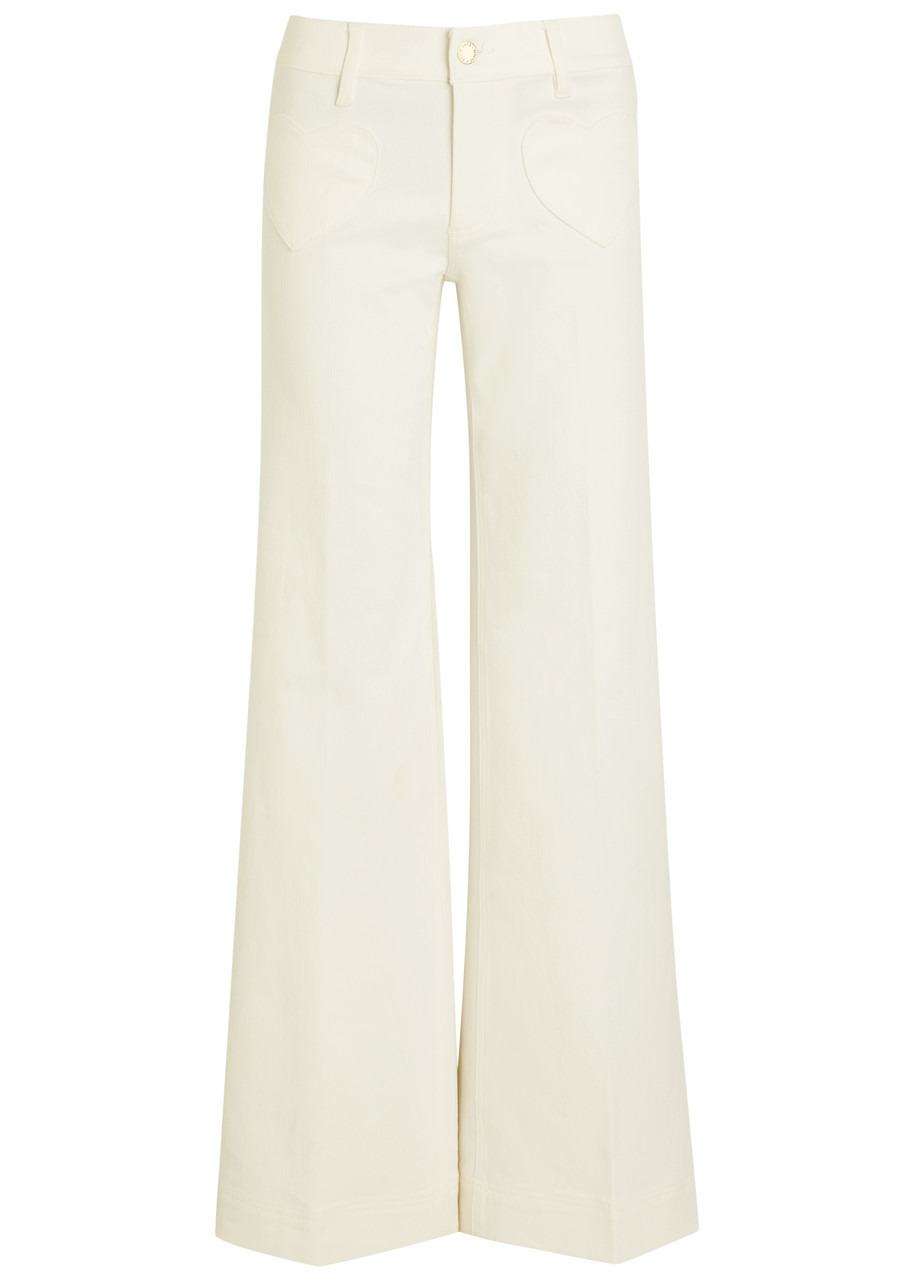 Alice + Olivia Slay Heart Wide-leg Jeans - 1