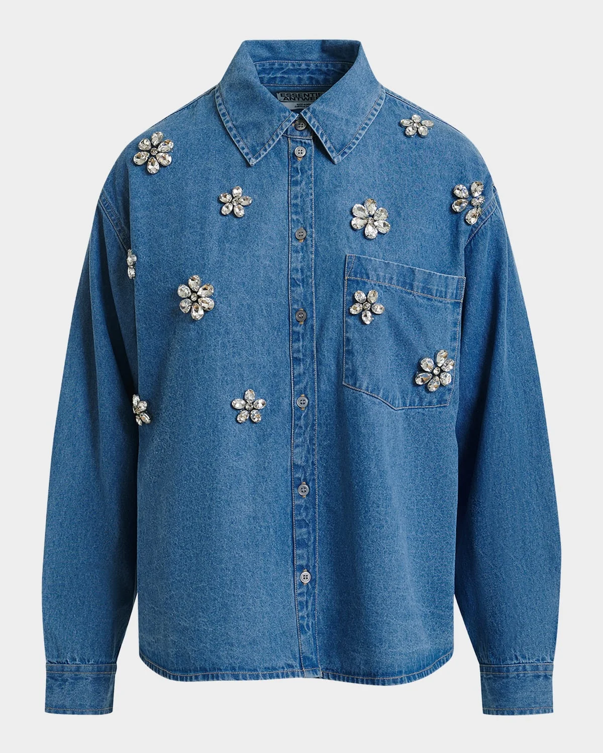 Konnection Rhinestone Denim Shirt - 1