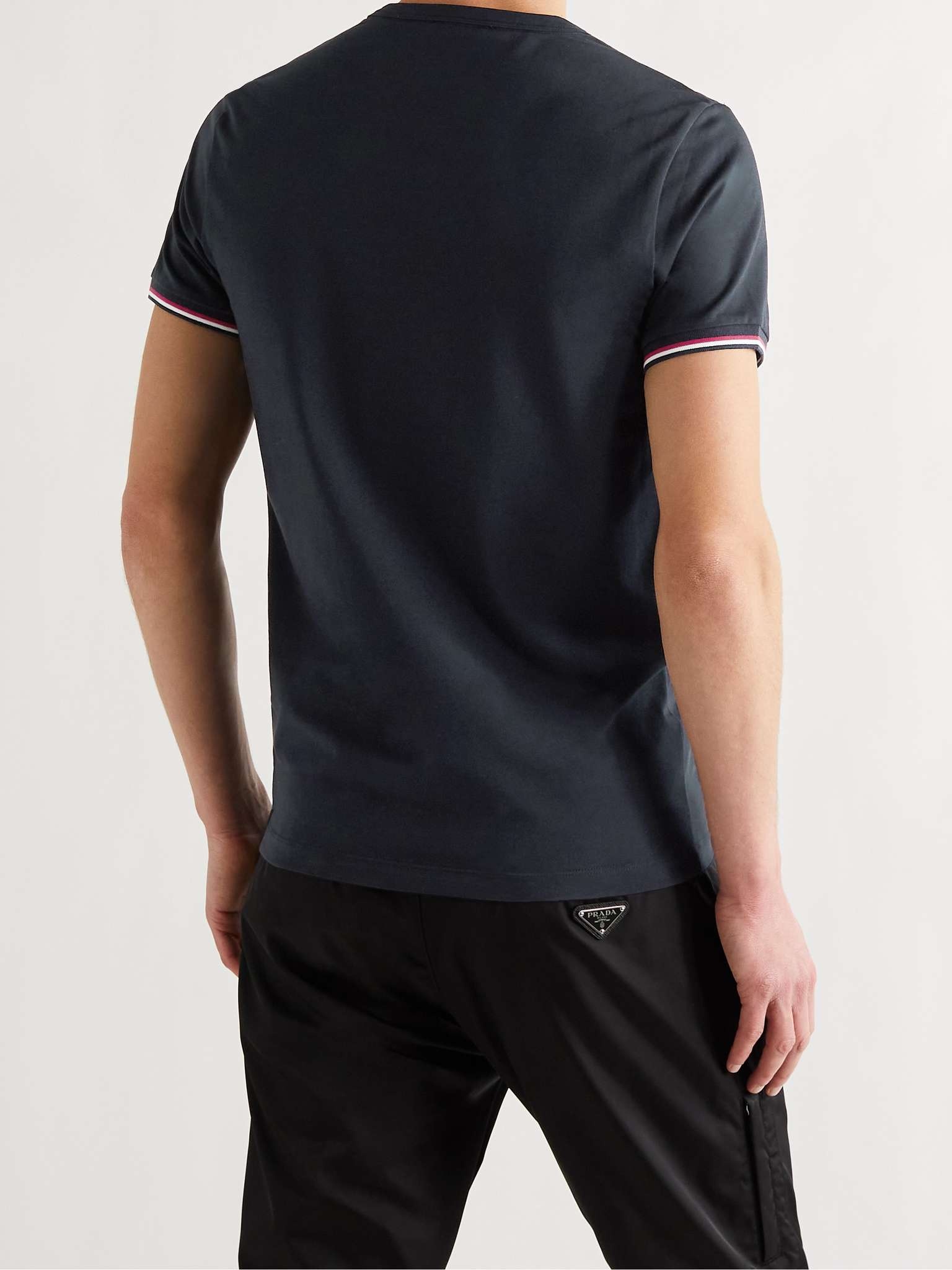 Contrast-Tipped Stretch-Cotton Jersey T-Shirt - 4