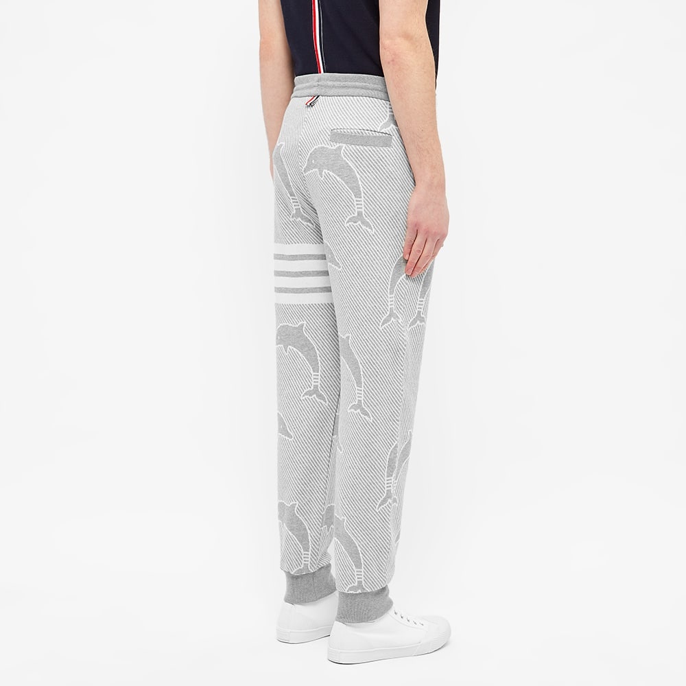 Thom Browne Dolphin Jacquard Four Bar Sweat Pant - 6