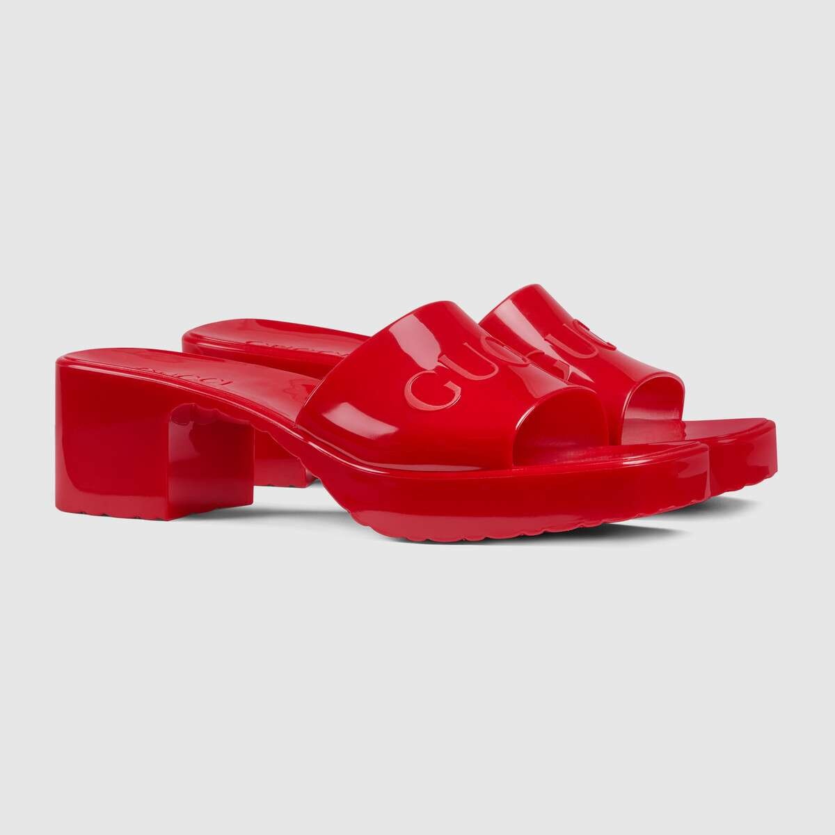 Women's slide sandal with Gucci logo - 2