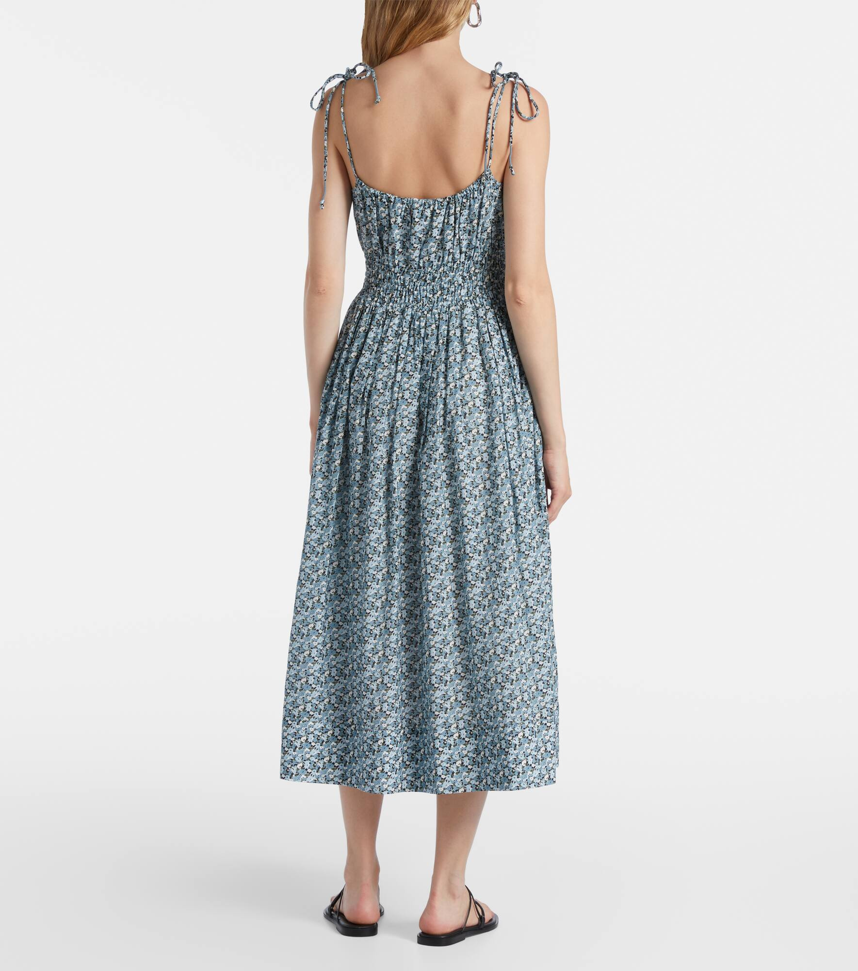 Millie floral shirred midi dress - 3