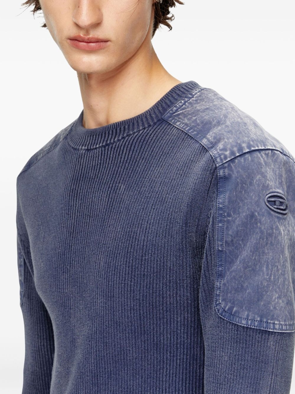 K-Martin panelled ribbed jumper - 5