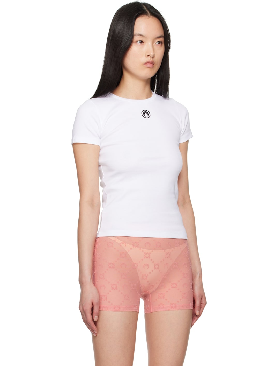 White Moon Logo Jersey Baby Fit T-shirt - 2