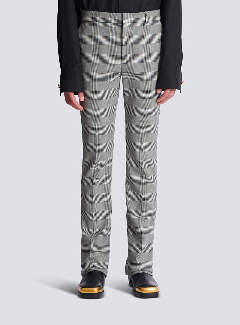 Darted trousers in Prince of Wales wool 5