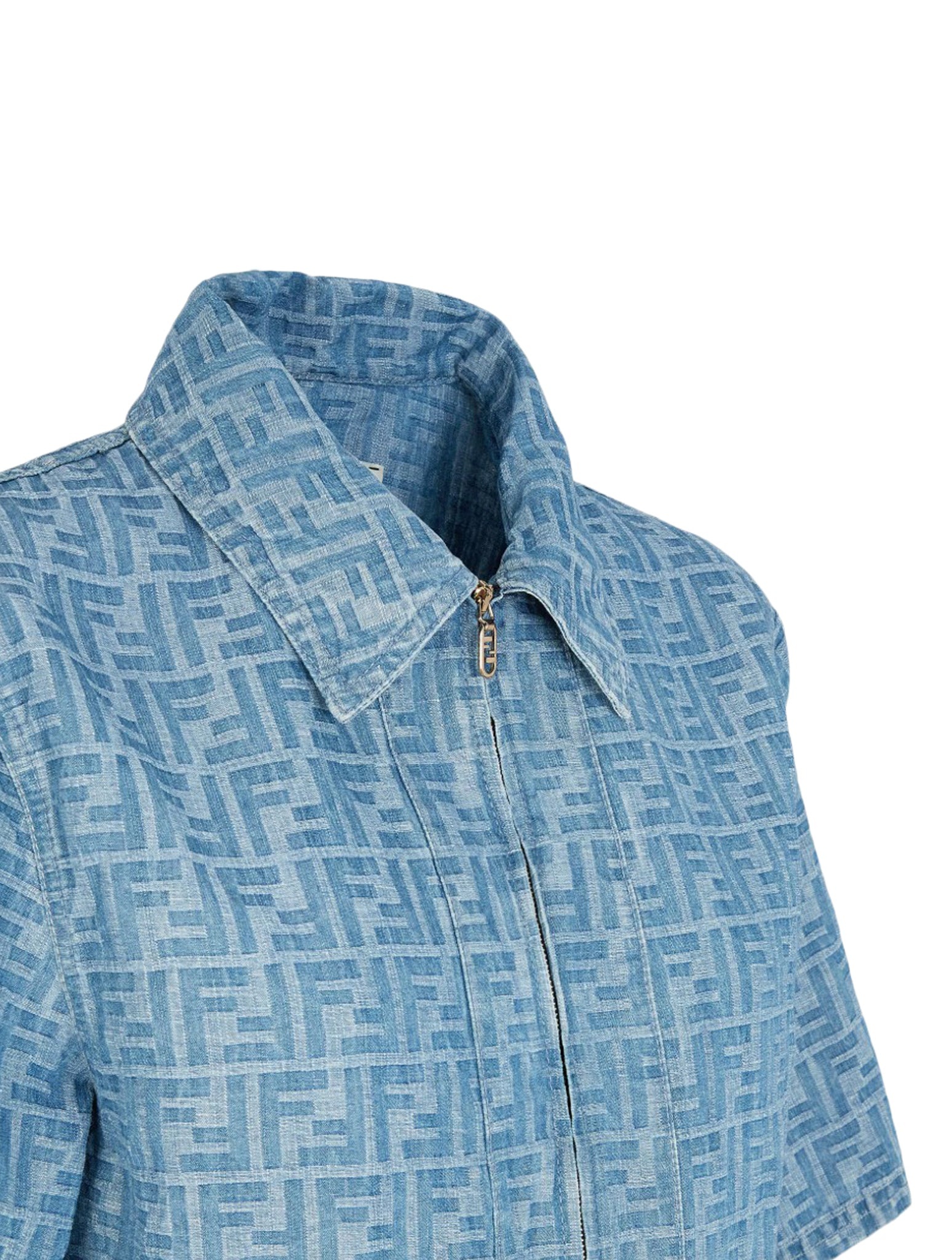 ジャケット FENDI Blue denim jacket FENDI Buttoned Cotton Denim Jacket | Blue | FARFETCH