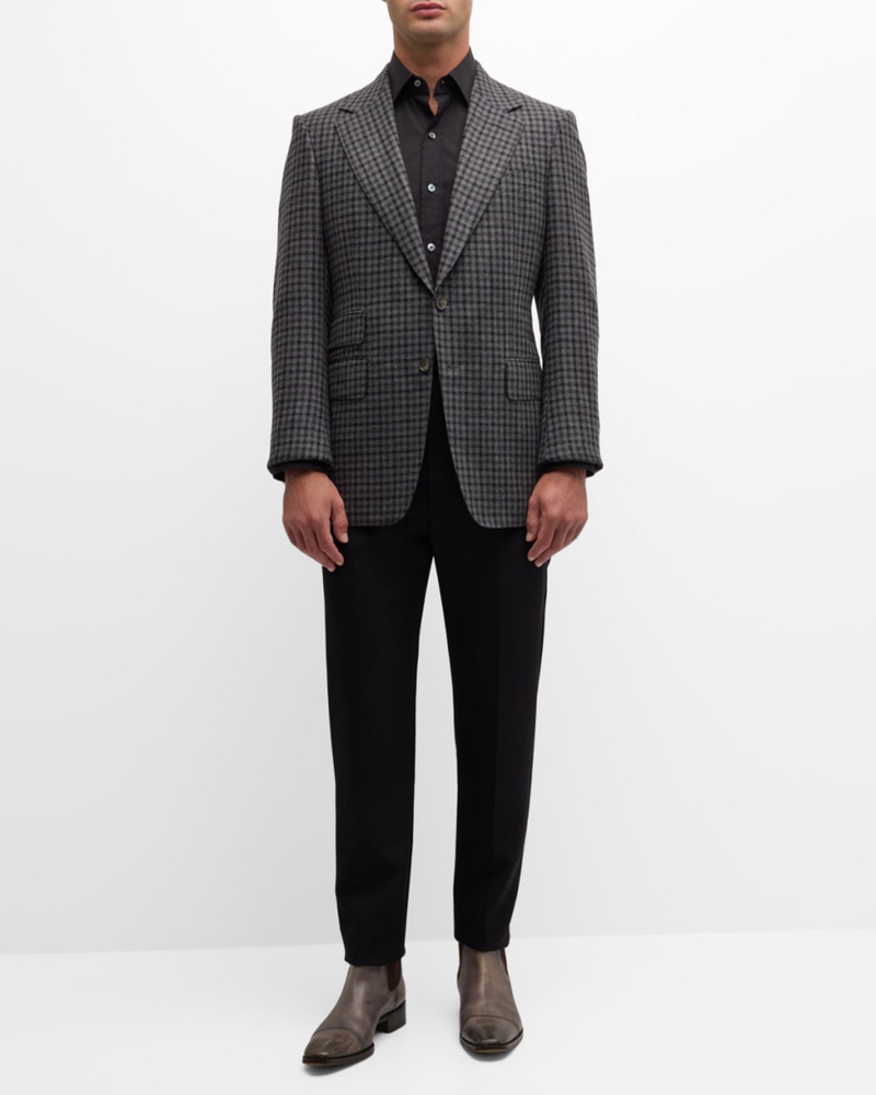 TOM FORD Men's Damier Shelton Sport Coat outlook