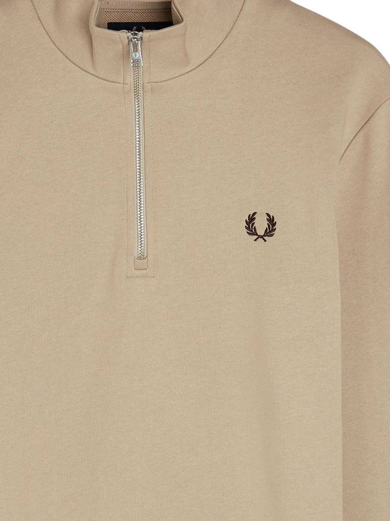 Fred Perry zip-neck laurel-wreath sweatshirt outlook
