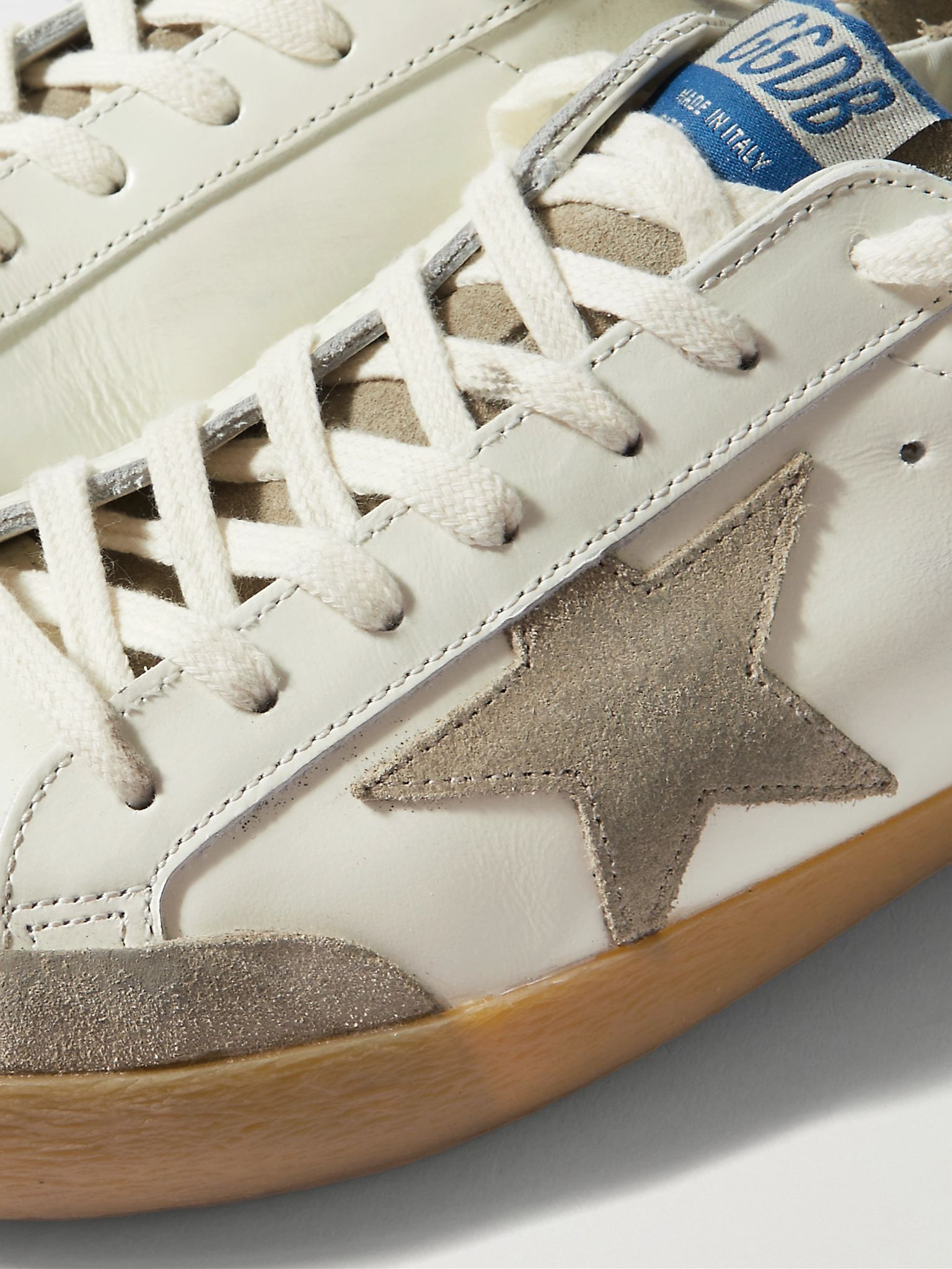 Super-Star Penstar Leather and Suede Sneakers Off-white - 6