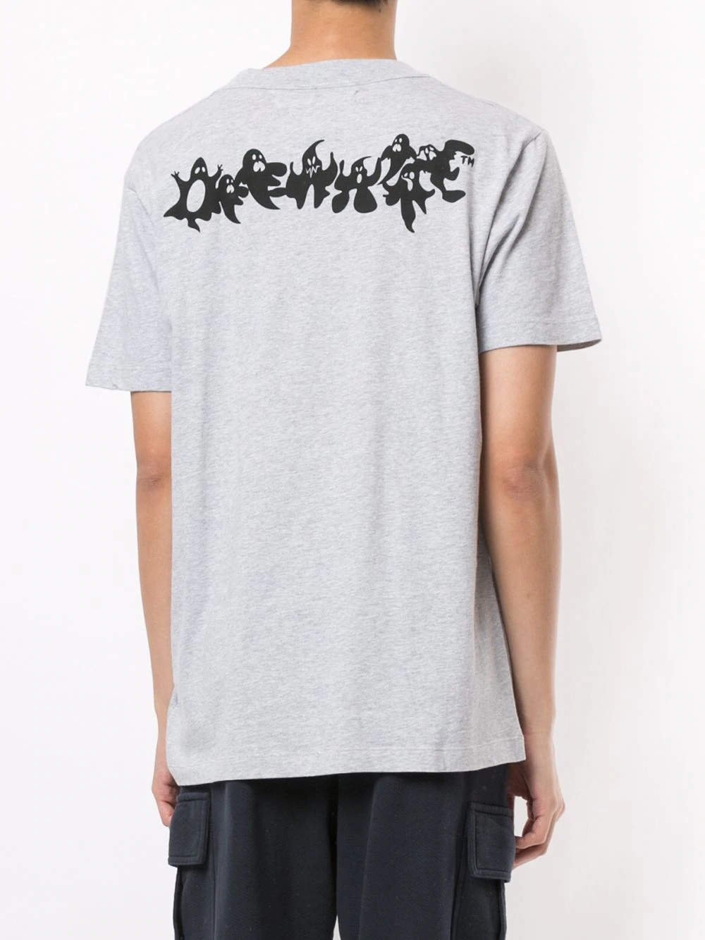 ghost-print cotton T-shirt - 4