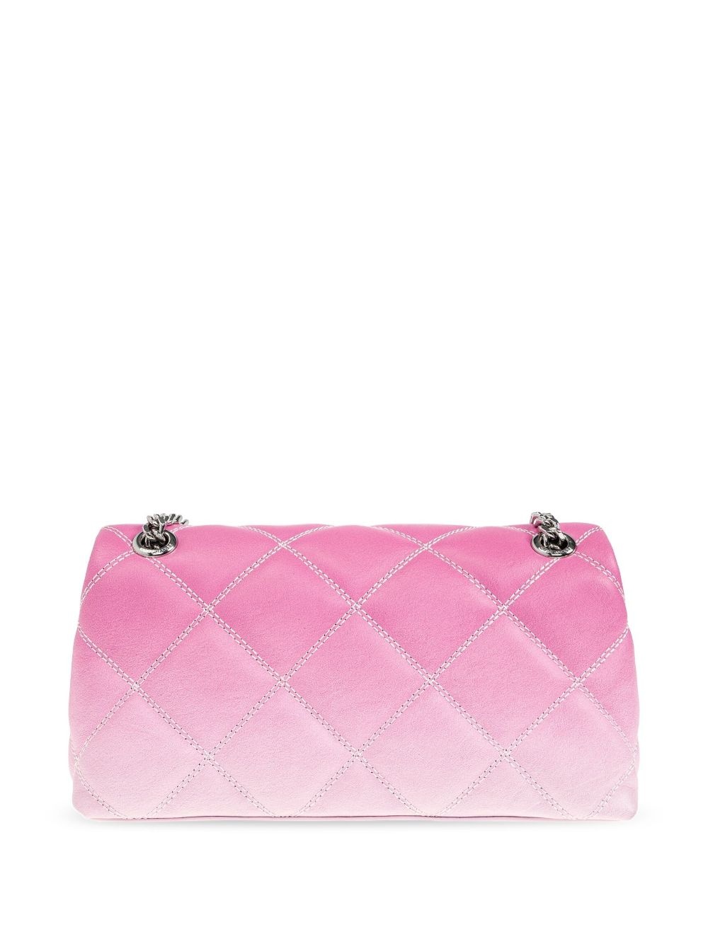 The quilted small Dual chain cross body bag - 3