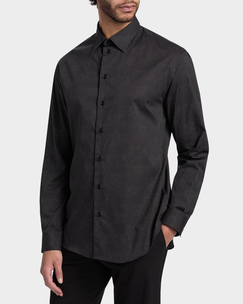 Men's Cotton Micro-Pattern Sport Shirt 7