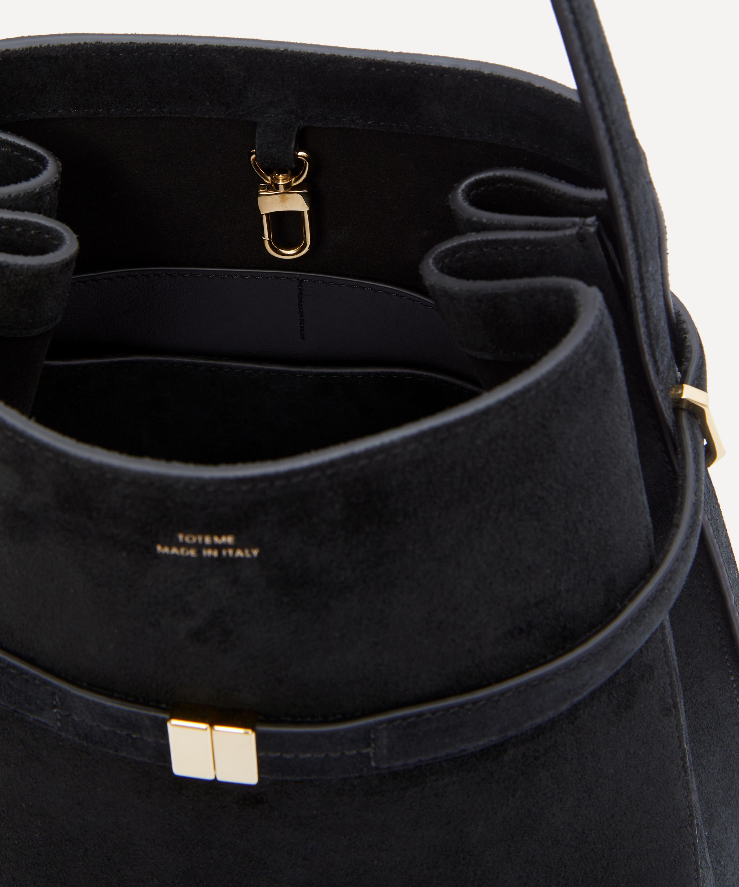Belted Suede Bucket Bag - 6