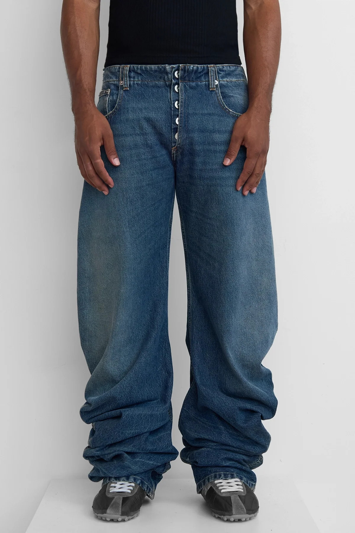 Jean Paul Gaultier Jean With Oversize Fit Vintage Blue - 7