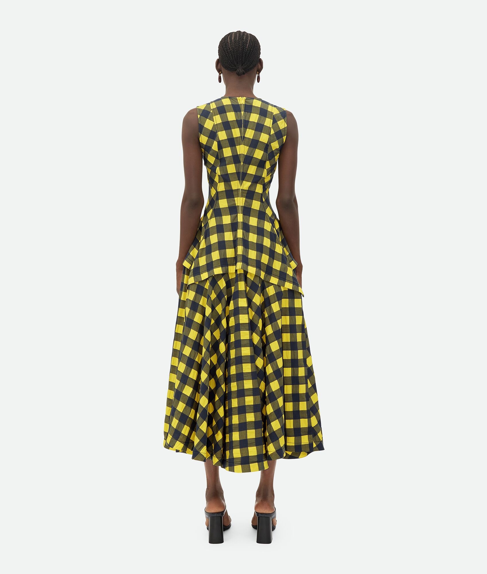 Gingham Cotton Dress - 3
